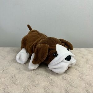 Plush Creations Brown White Puppy Dog Hand Puppet Plush Stuffed Animal Bulldog
